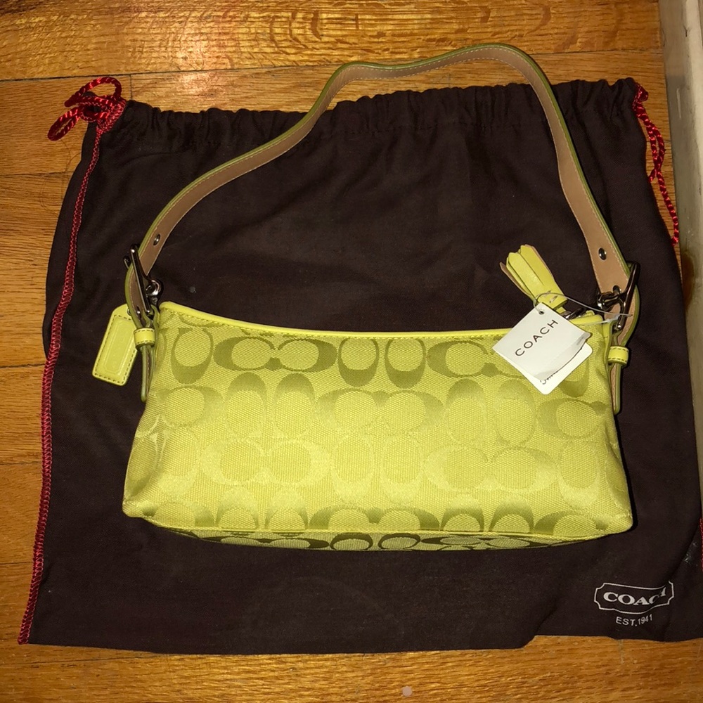 Coach Handbag in Lime Green